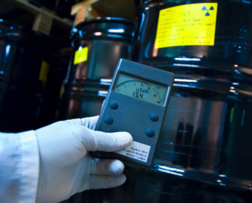 Contrôle de radioprotection avec compteur Geiger